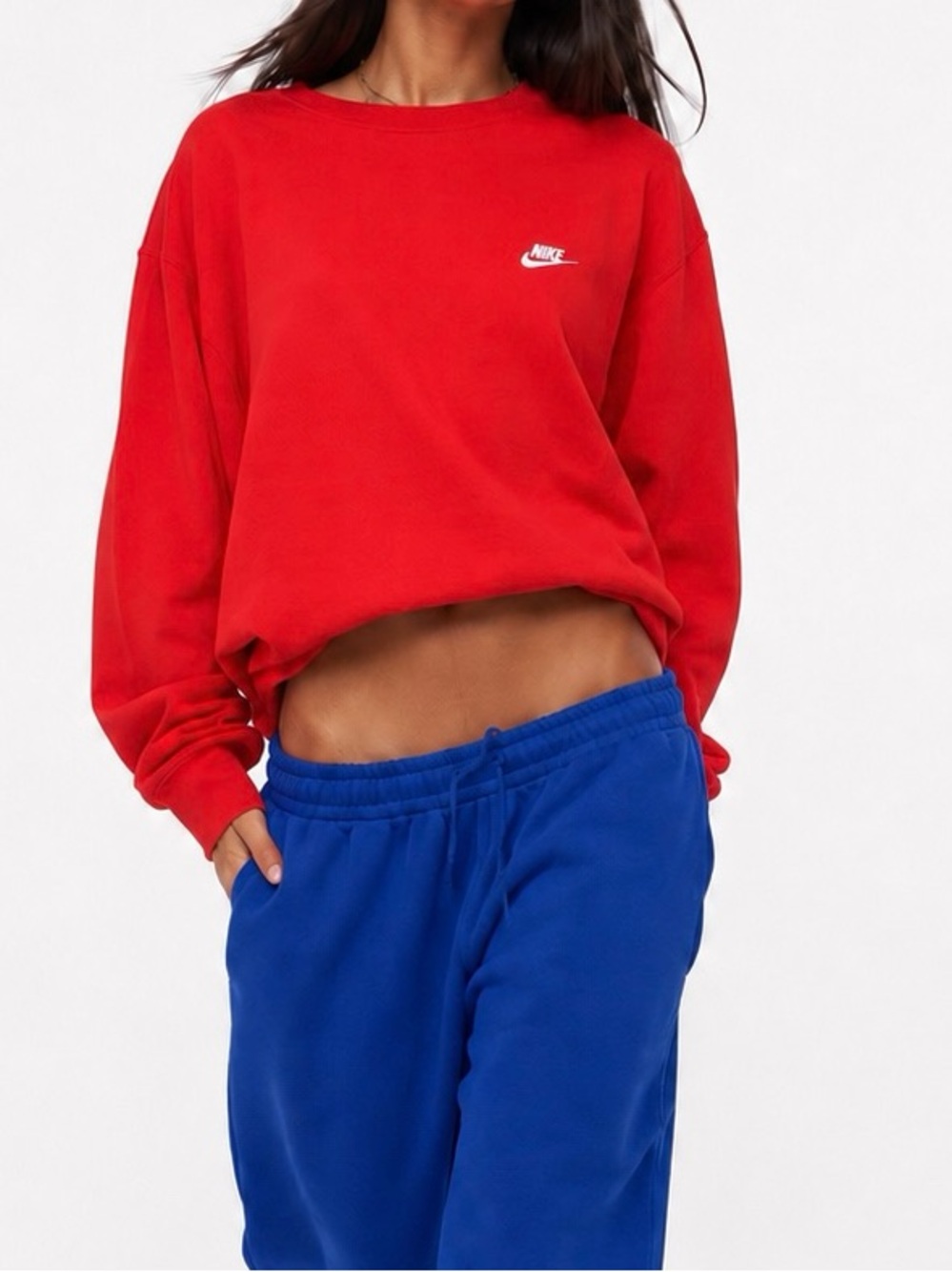 Vintage 90s Nike Crewneck Sweatshirt Red Size Large
